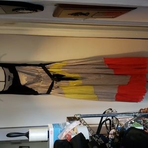 Gracia - multicolored, pleated maxi dress